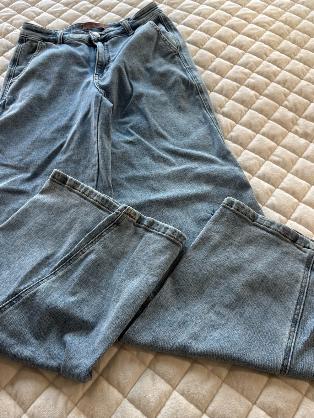 Judy Blue Retro Wide Leg High Waist Stone Wash Jeans Size 5/27 JB82654LT-CO